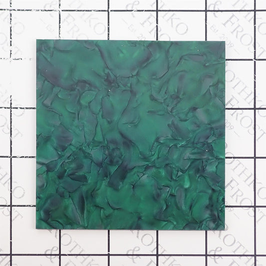 [Incudo] Emerald Green Pearloid Acrylic Sheet - 98x98x3mm (Sample)