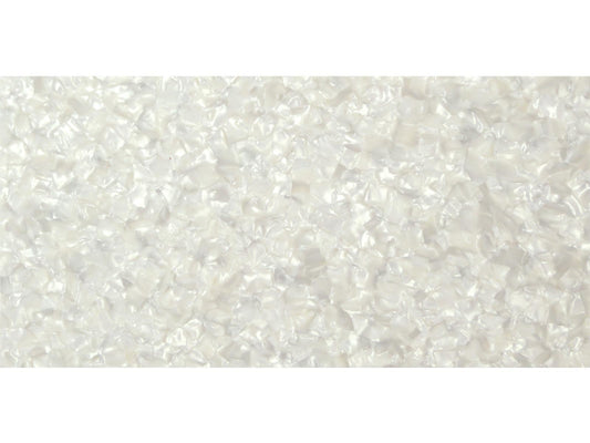 Incudo White Pearloid Celluloid Sheet - 195x95x1.5mm (7.7x3.74x0.06")