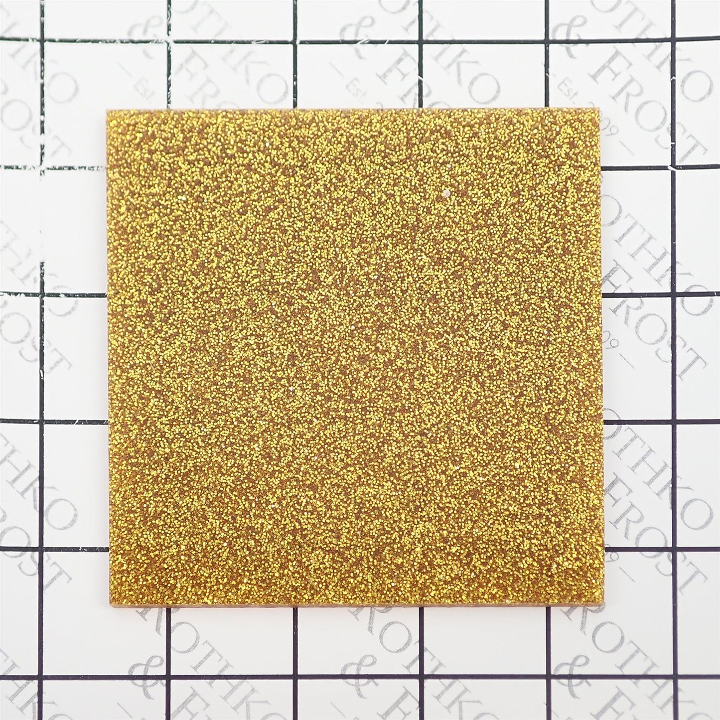Incudo Aztec Gold 2-Sided Glitter Acrylic Sheet - 400x300x3mm (15.7x11.81x0.12")