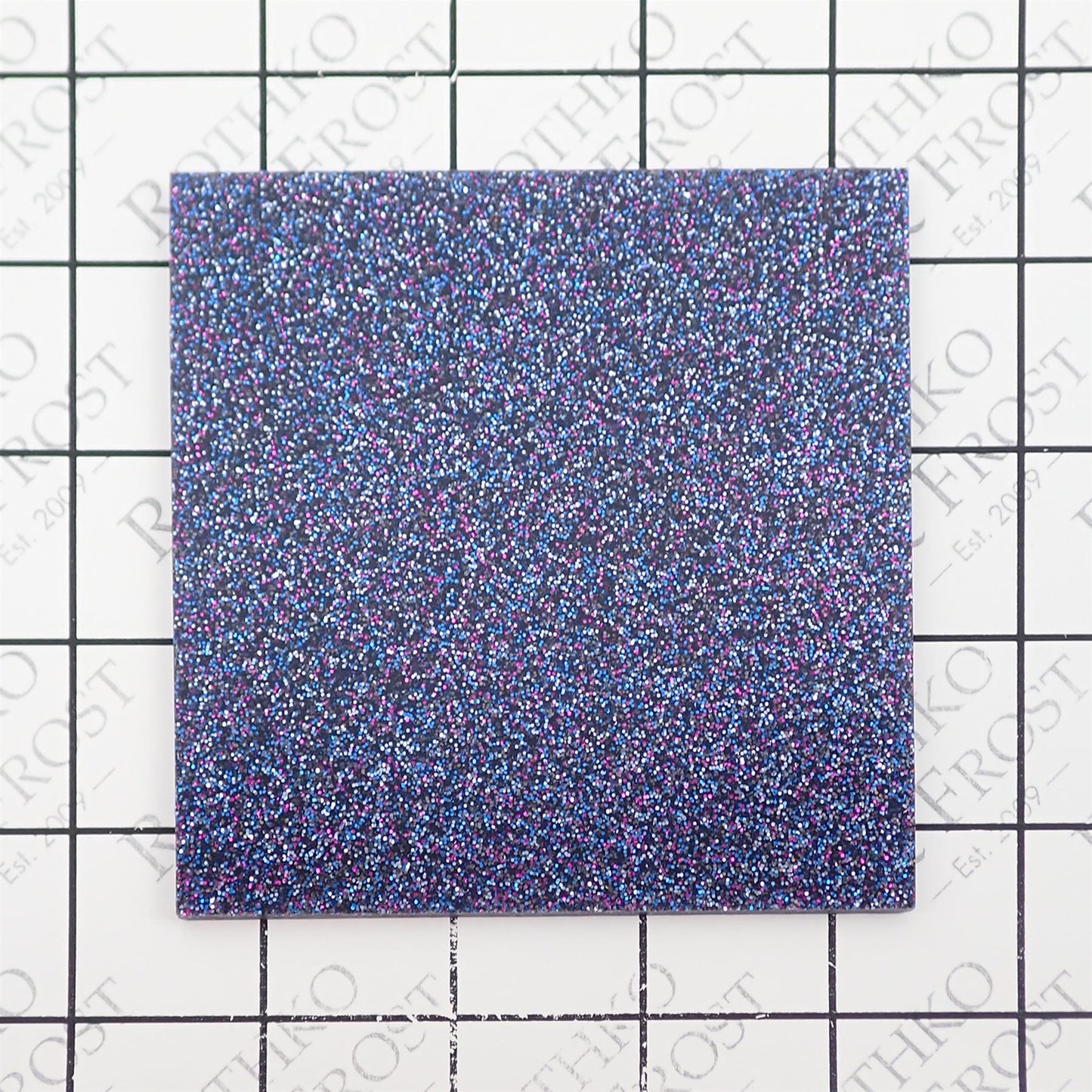 Incudo Blue Holographic Glitter Acrylic Sheet - 250x150x3mm