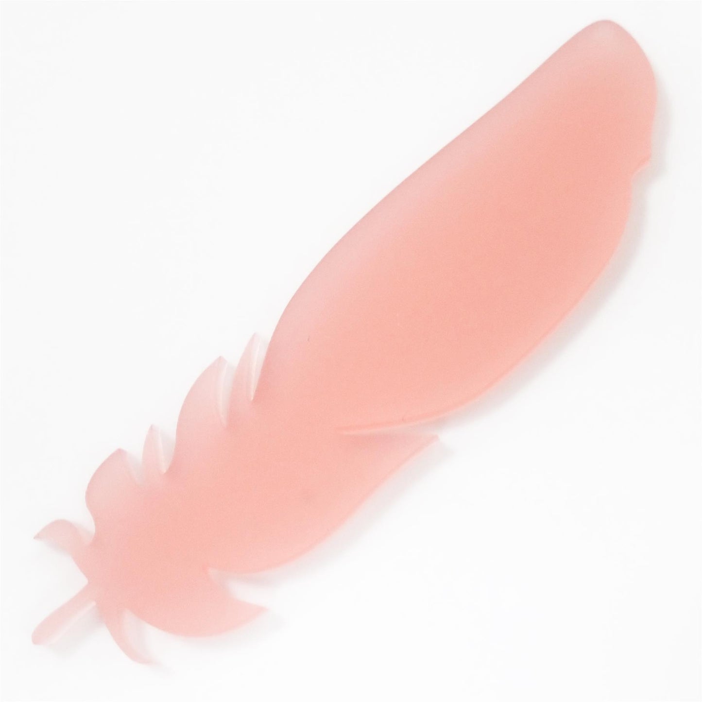 [R&F] Blush Pink Acrylic Feather Decorations, 100mm (Style 1) (Pack of 5)