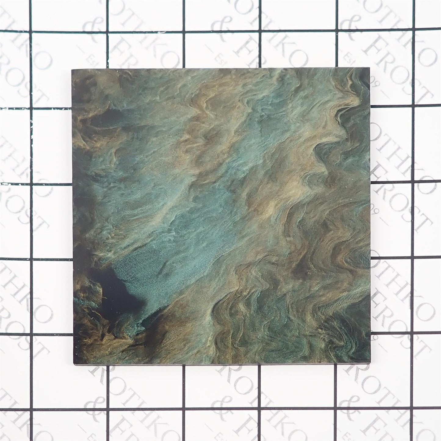 Incudo Golden Teal Smoky Acrylic Sheet - 600x500x3mm