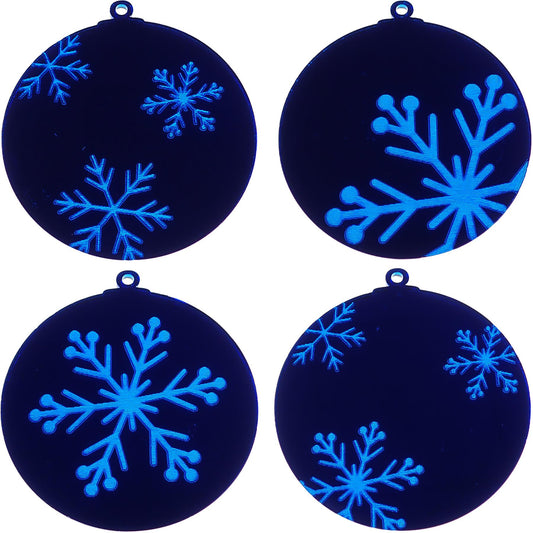 [R&F] Glass Look Cast Acrylic Hanging Decorations - 80x80x3mm (Pack of 4)