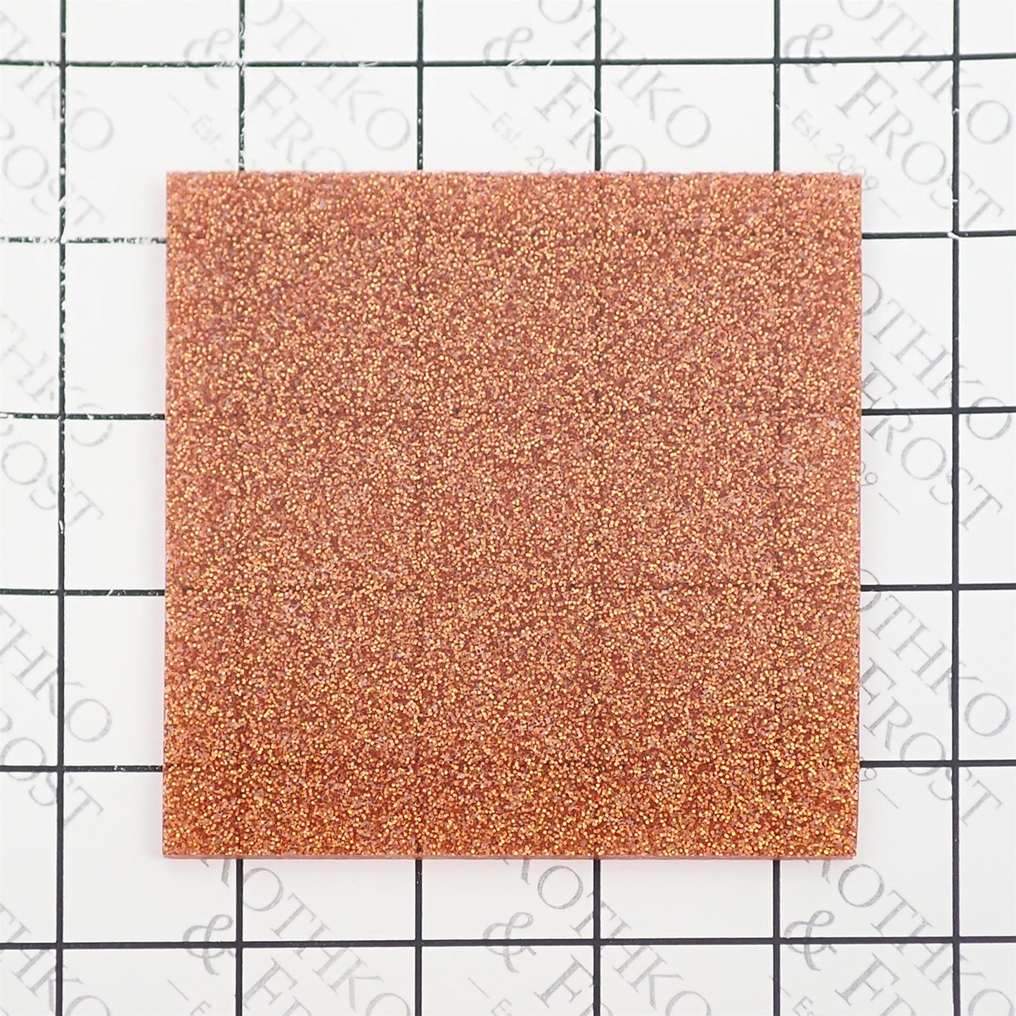 Incudo Copper Holographic Glitter Acrylic Sheet - 250x150x3mm