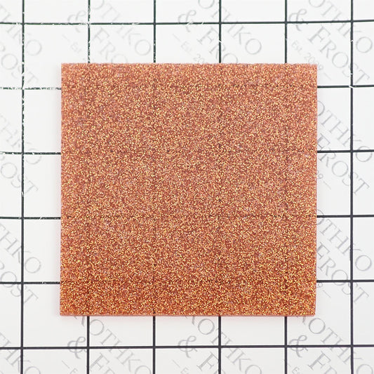 Incudo Copper Holographic Glitter Acrylic Sheet - 250x150x3mm