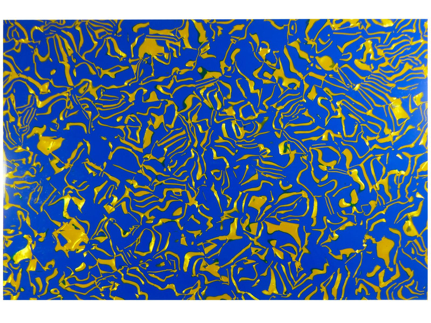 Borderlands Blue and Yellow Shell PVC Sheet - 430x290x2.5mm (16.9x11.42x0.1"), 4-Ply