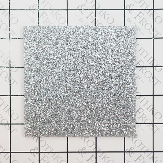 Incudo Silver Glitter Acrylic Sheet - 600x400x3mm