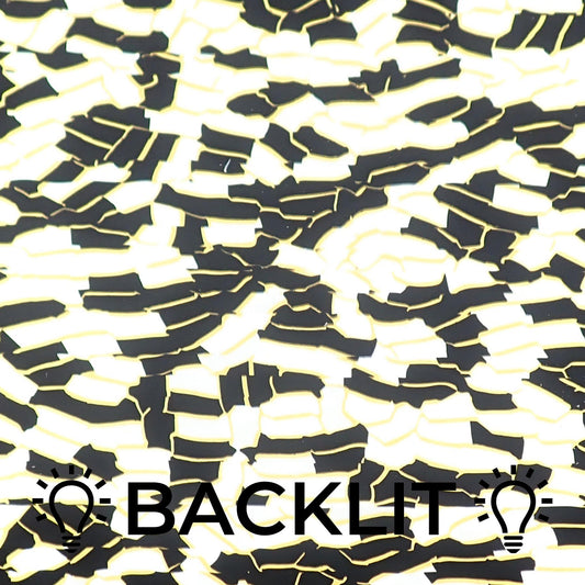 Incudo Black and White Crackle Celluloid Laminate Acrylic Sheet - Sample