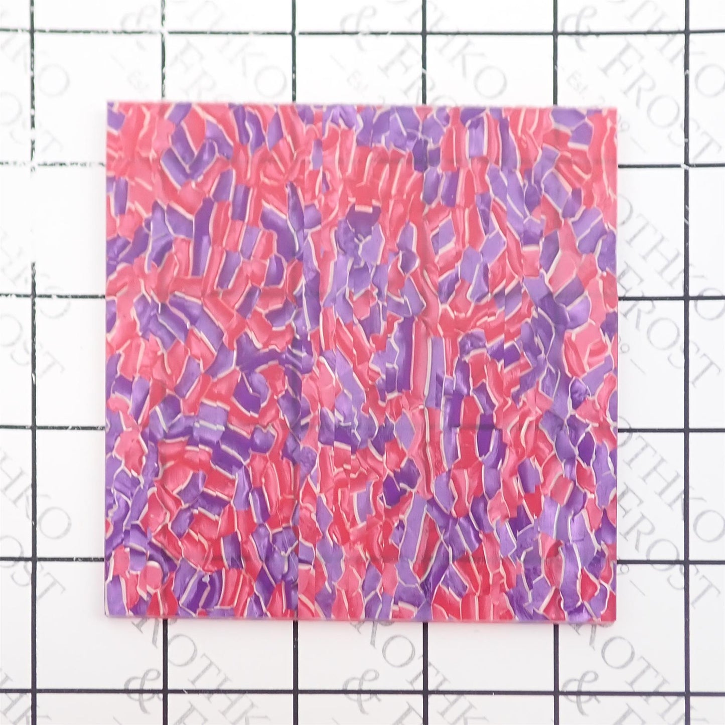 Incudo Purple Crackle Celluloid Laminate Acrylic Sheet - 300x200x3mm (11.8x7.87x0.12")
