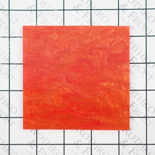 [Incudo] Orange Glittering Smoky Acrylic Sheet - 1000x600x3mm