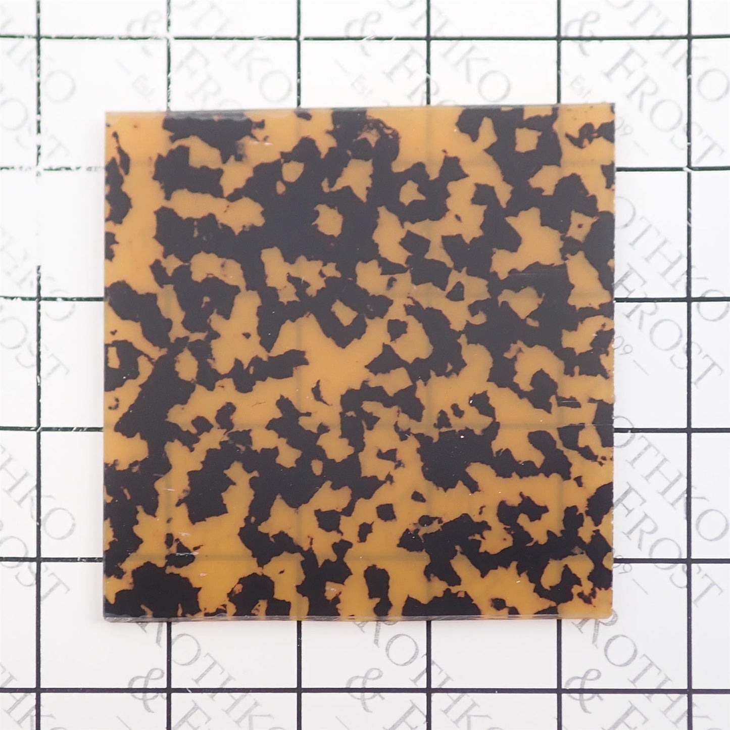 Incudo Dark Spotted Tortoiseshell Celluloid Laminate Acrylic Sheet - 150x125x3mm