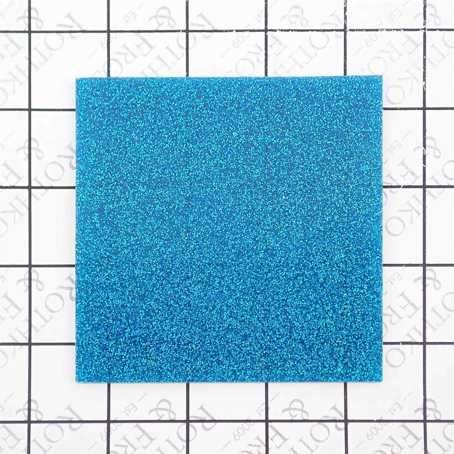 Incudo Cyan Blue Holographic Glitter Acrylic Sheet - 150x125x3mm