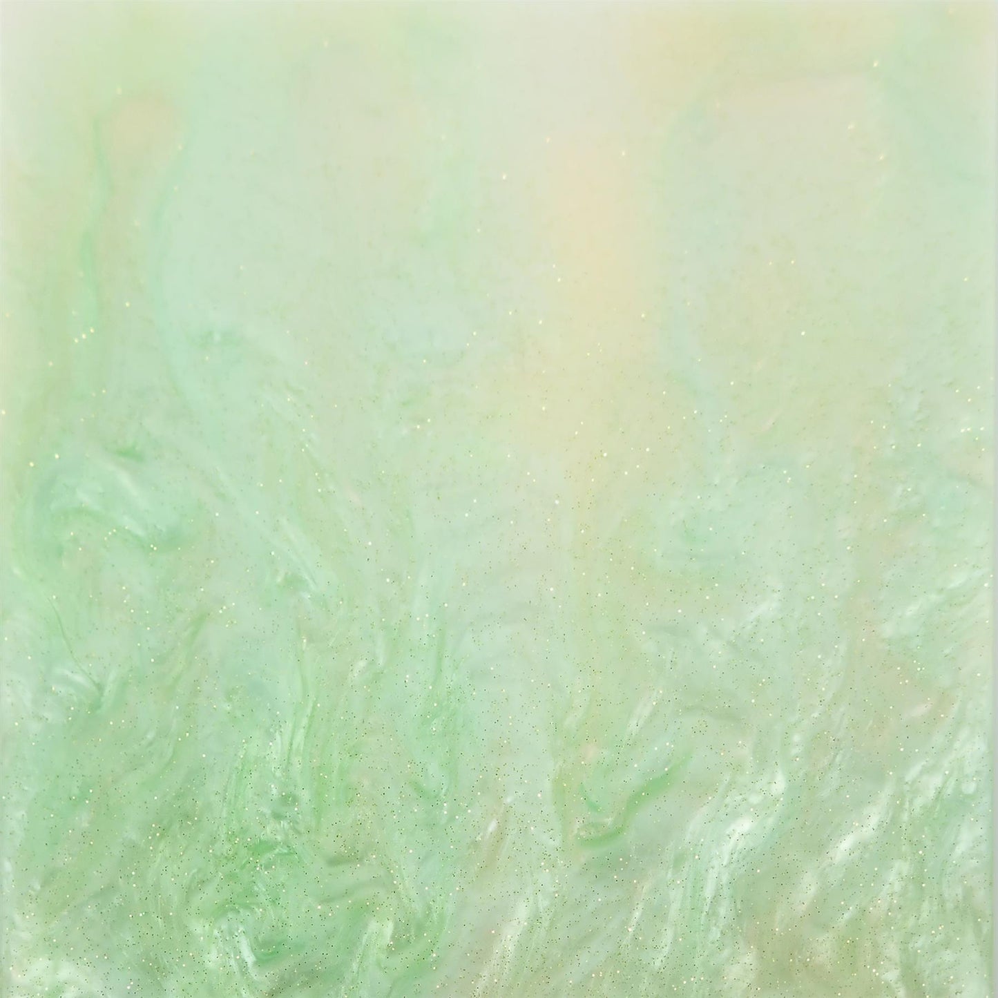 Incudo Apple Green Glittering Pearl Acrylic Sheet - 98x98x3mm (3.9x3.86x0.12"), Sample
