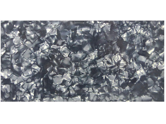 Incudo Black Pearloid Celluloid Sheet - 200x100x0.96mm (7.9x3.94x0.04")