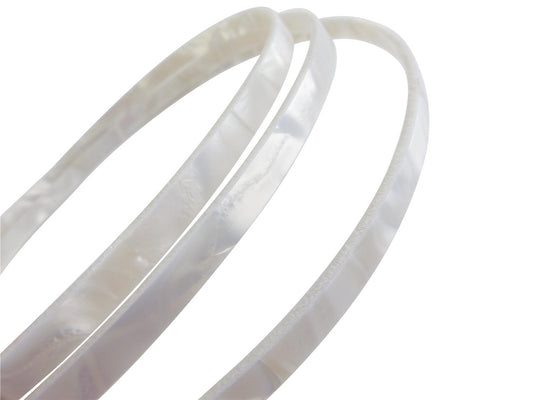 Incudo White Large Pattern Pearloid Celluloid Guitar Binding - 1350x6x2mm (53.1x0.24x0.08")