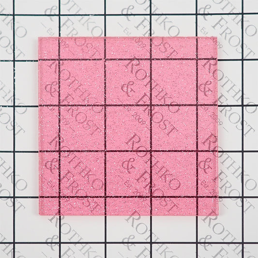 [Incudo] Pink Transparent Glitter Acrylic Sheet - 600x500x3mm