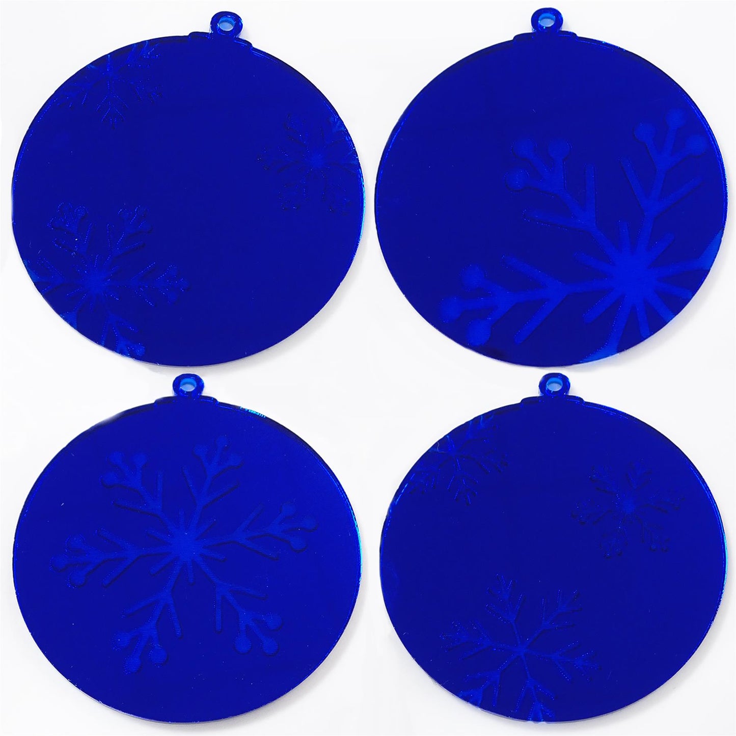 [R&F] Glass Look Cast Acrylic Hanging Decorations - 80x80x3mm (Pack of 4)