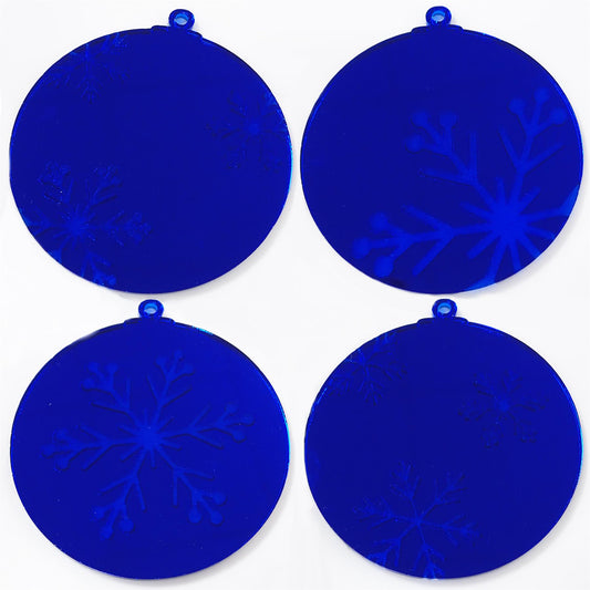 [R&F] Glass Look Cast Acrylic Hanging Decorations - 80x80x3mm (Pack of 4)