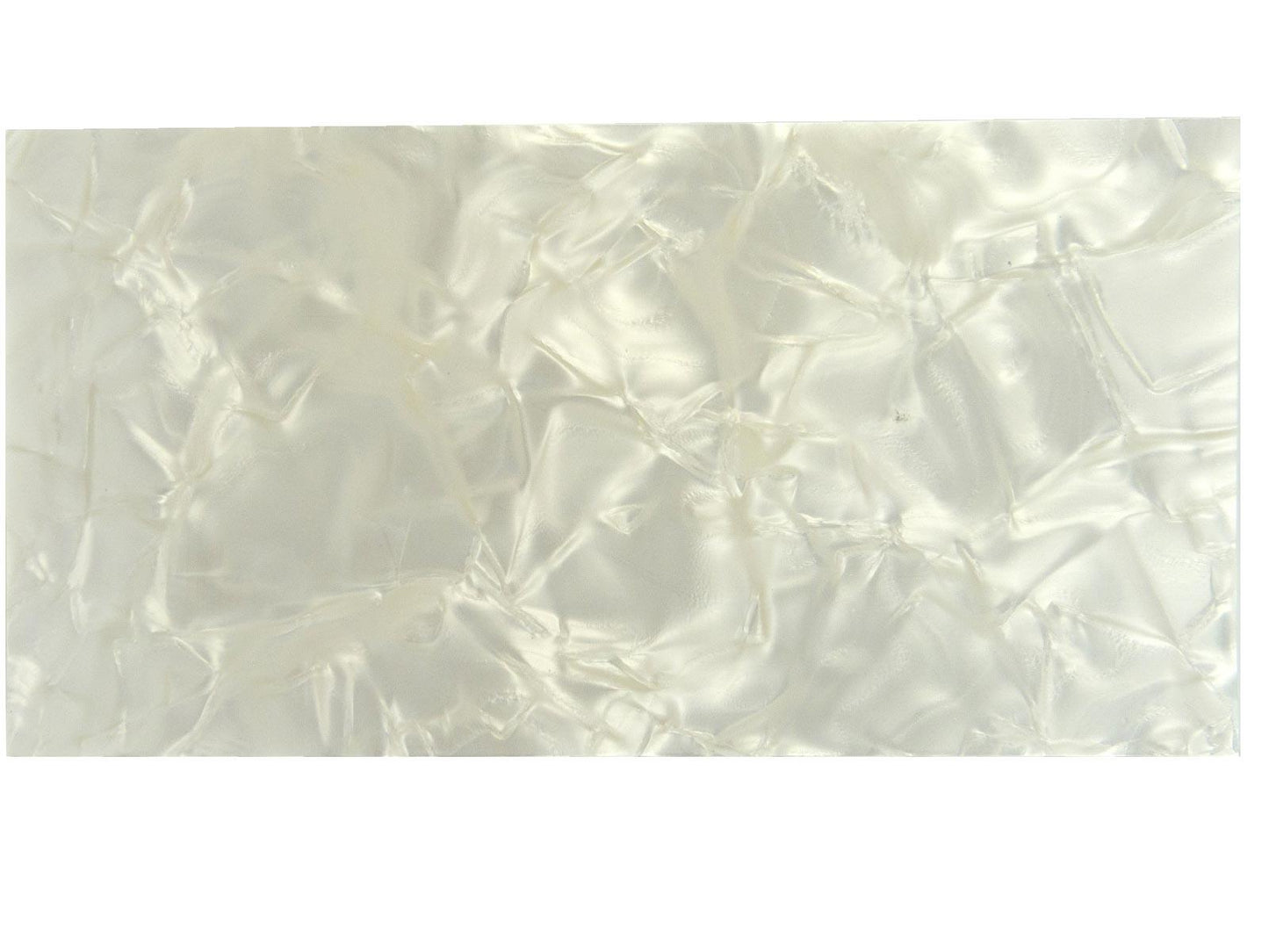 Incudo White Large Pattern Pearloid Celluloid Sheet - 200x100x2mm (7.9x3.94x0.08")