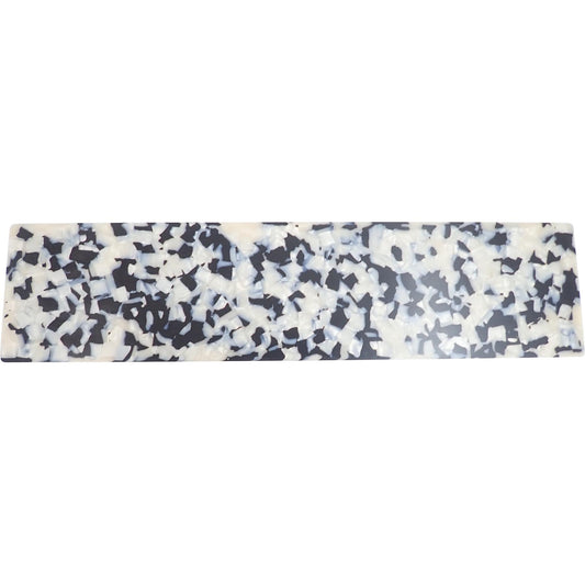 Incudo Black and White Large Pattern Pearloid Cellulose Acetate Sheet - 700x168x4mm
