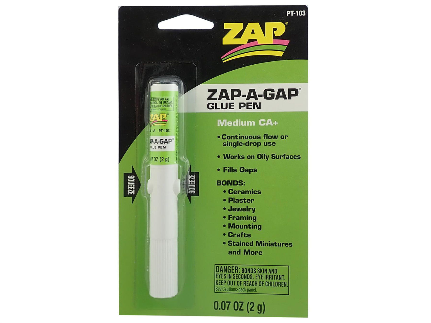 Zap PT-103 Ca Superglue - 2g Pen, Medium, 0.07Oz