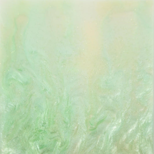 Incudo Apple Green Glittering Pearl Acrylic Sheet - 300x200x3mm (11.8x7.87x0.12")