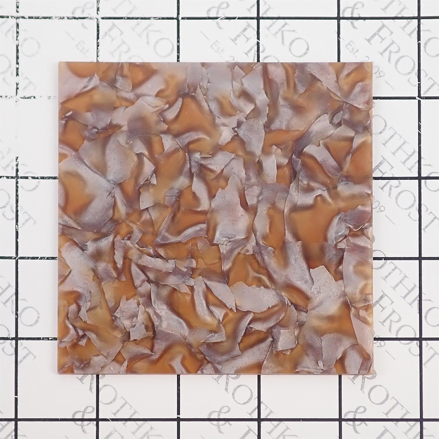 Incudo Tortoiseshell Brown Pearloid Acrylic Sheet - Sample