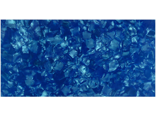 Incudo Cyan Pearloid Celluloid Sheet - 200x100x0.96mm (7.9x3.94x0.04")