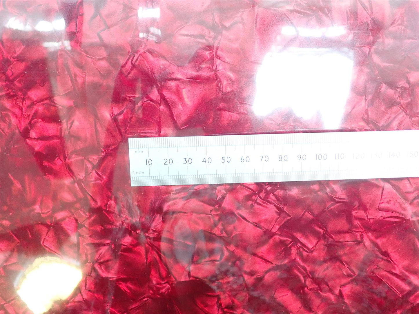 Incudo Red Large Pearloid Celluloid Veneer / Wrap - 1600x700x0.17mm (63x27.56x0.007")
