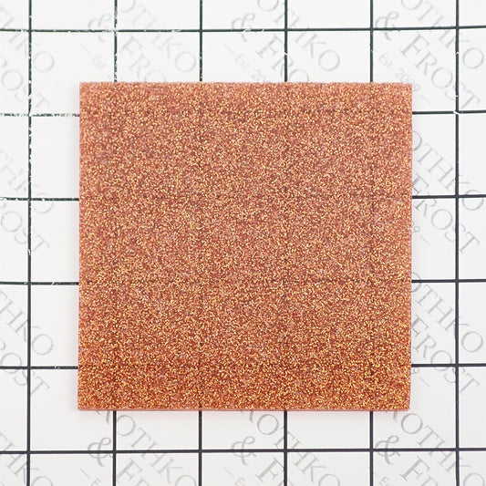 Incudo Copper Holographic Glitter Acrylic Sheet - 300x250x3mm