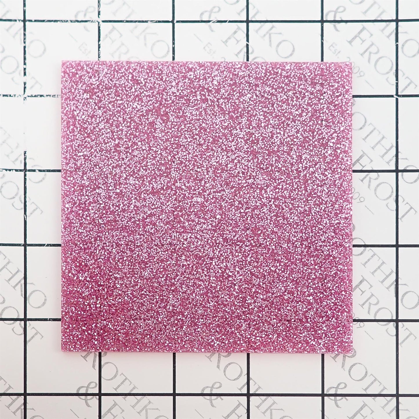 Incudo Pink Glitter Acrylic Sheet - 250x150x3mm