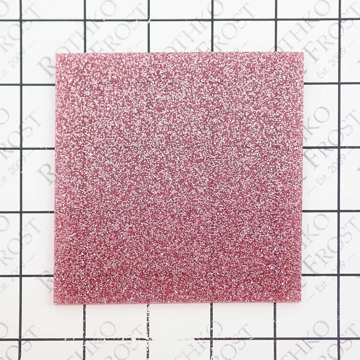 Incudo Pink Rose Glitter Acrylic Sheet - 600x500x3mm