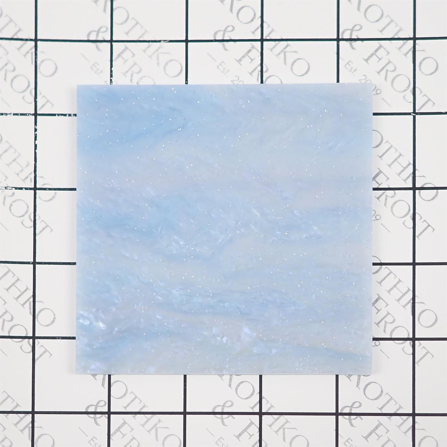 Incudo Steel Blue Glittering Smoky Acrylic Sheet - 300x200x3mm (11.8x7.87x0.12")