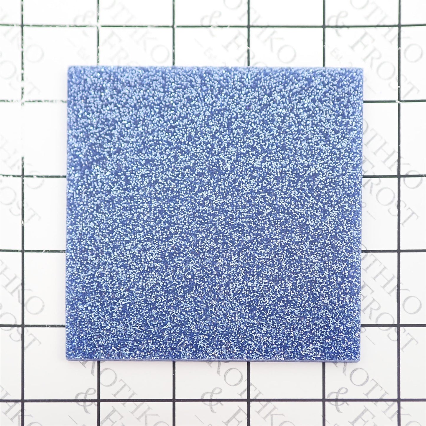 Incudo Steel Blue 2-Sided Glitter Acrylic Sheet - 300x200x3mm (11.8x7.87x0.12")