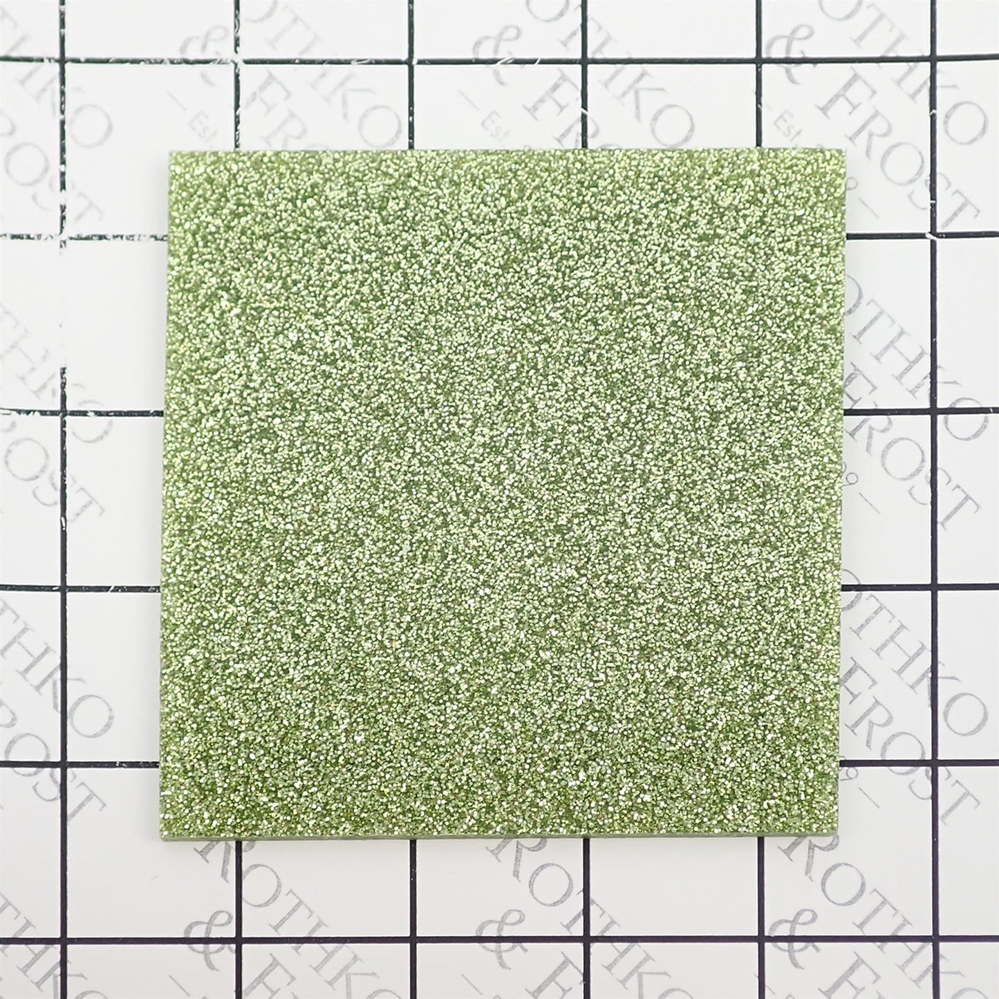 Incudo Bright Green 2-Sided Glitter Acrylic Sheet - 400x300x3mm (15.7x11.81x0.12")