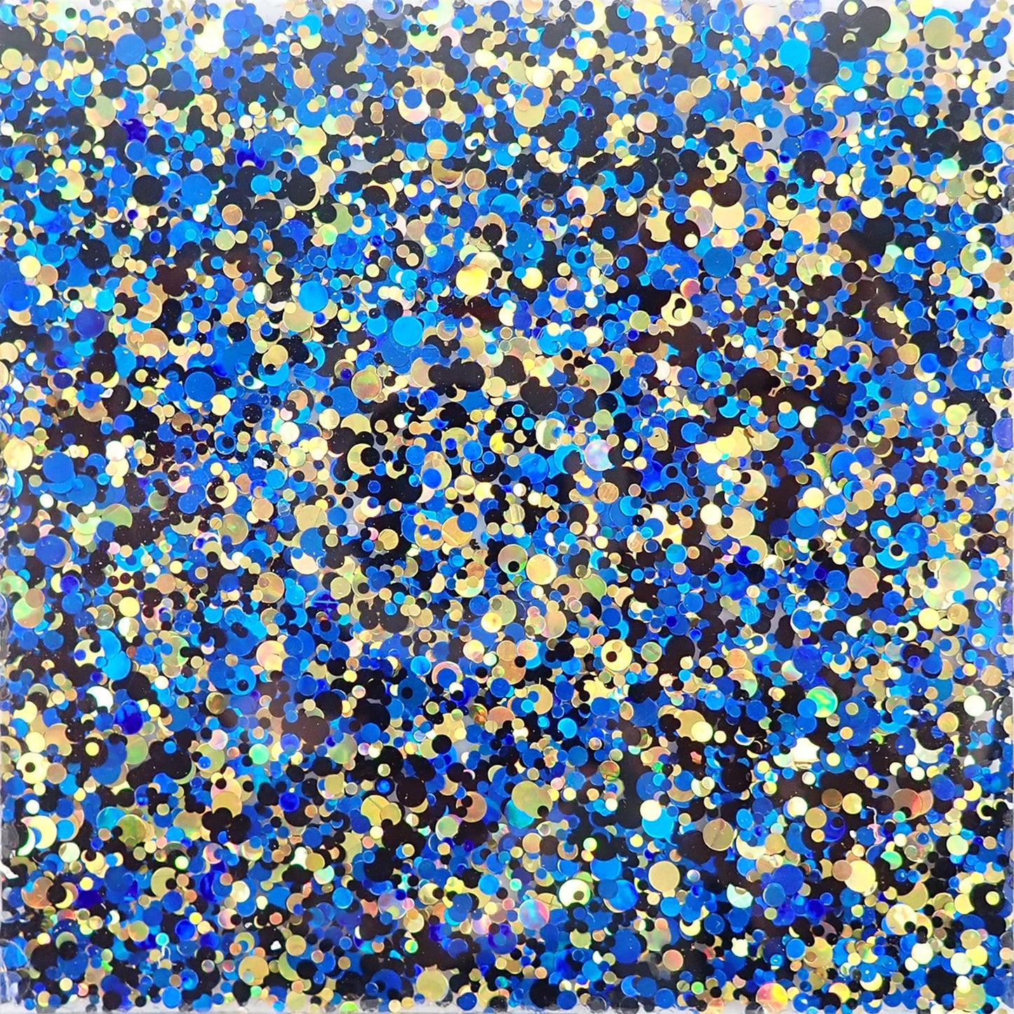 Incudo Blue 2-Sided Chunky Glitter Acrylic Sheet - 98x98x3mm (3.9x3.86x0.12"), Sample
