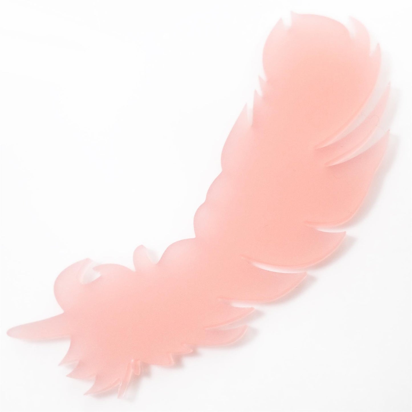 [R&F] Blush Pink Acrylic Feather Decorations, 100mm (Style 5) (Pack of 3)