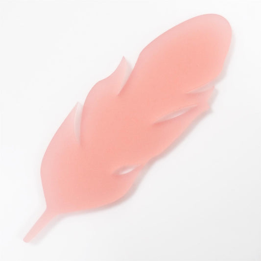 [R&F] Blush Pink Acrylic Feather Decorations, 100mm (Style 3) (Pack of 4)