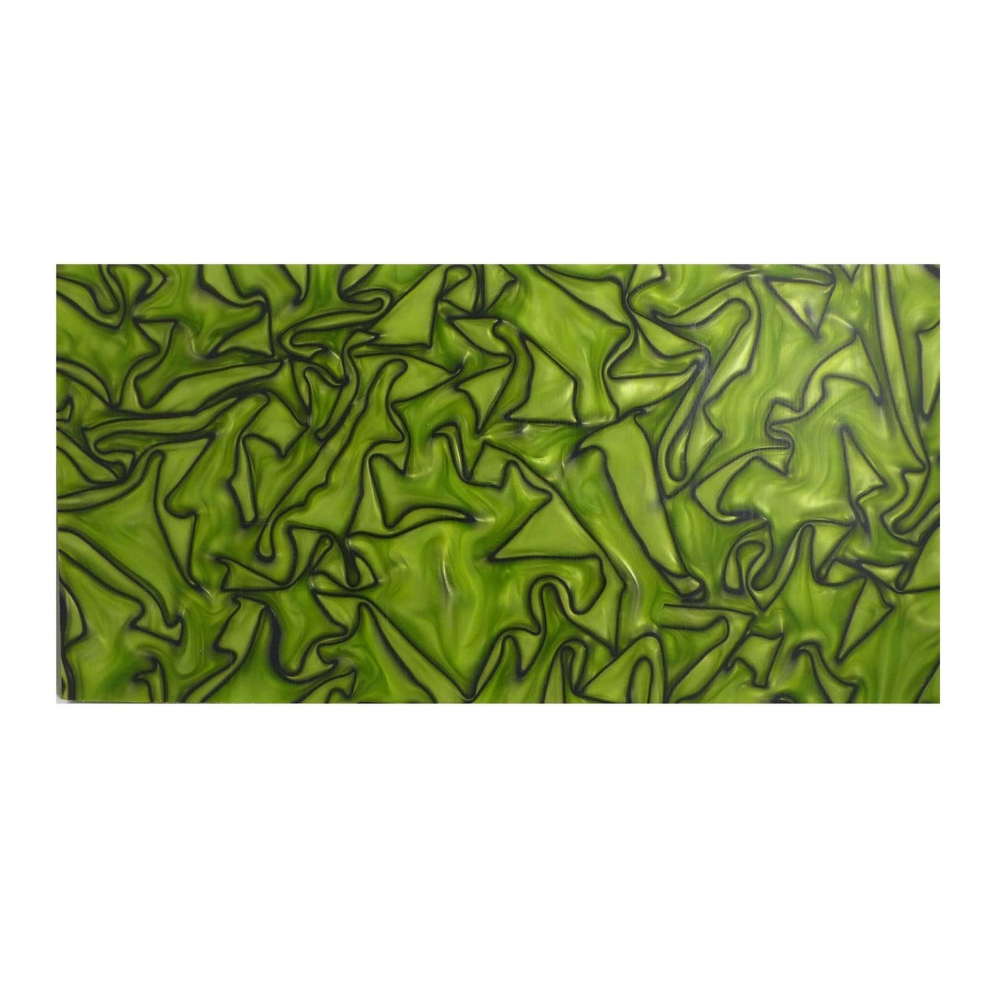 [Incudo] Toxic Green/Black Abstract Kirinite Acrylic Sheet - 304.8x152.4x6.35mm