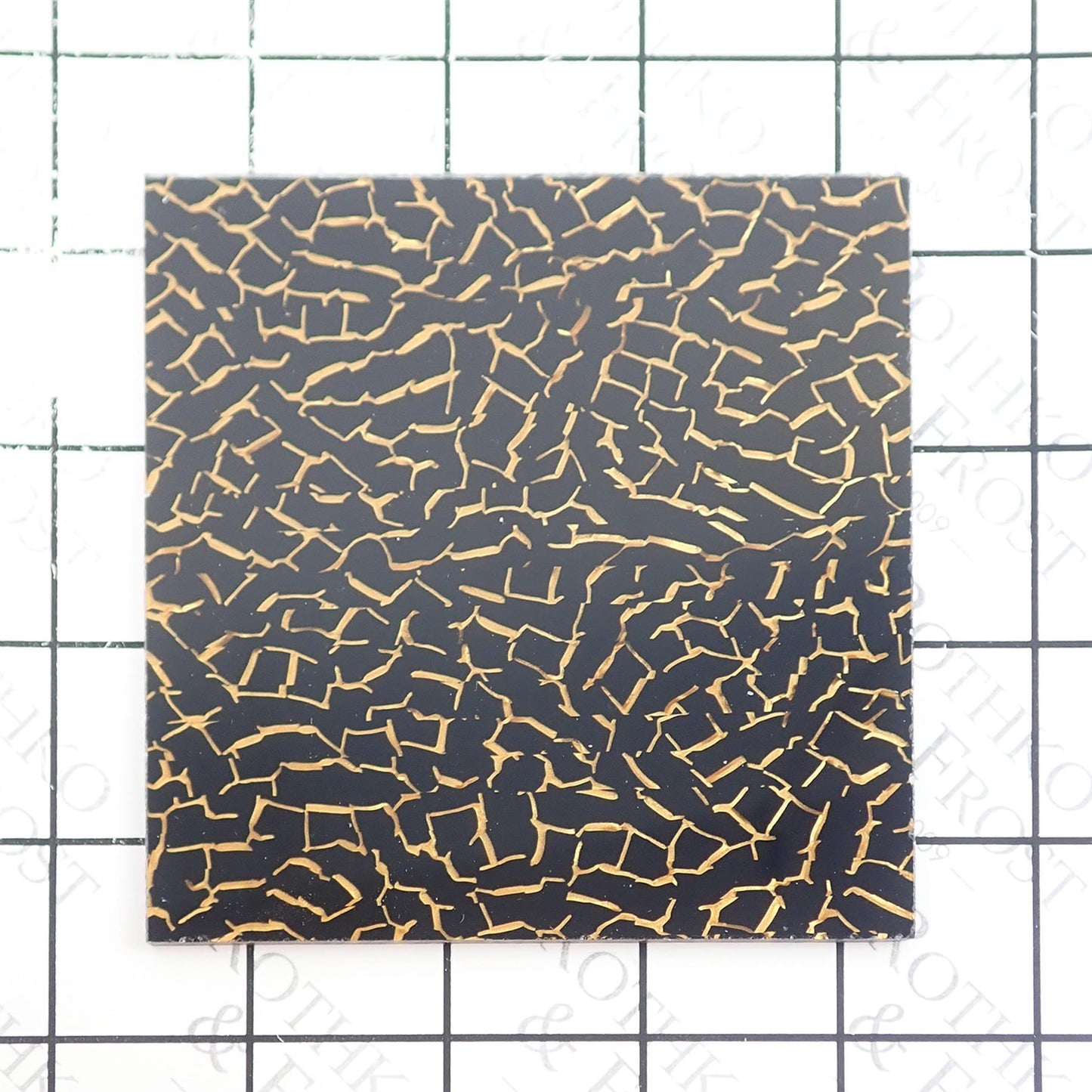 Incudo Black Crackle Celluloid Laminate Acrylic Sheet - 600x400x3mm (23.6x15.75x0.12")