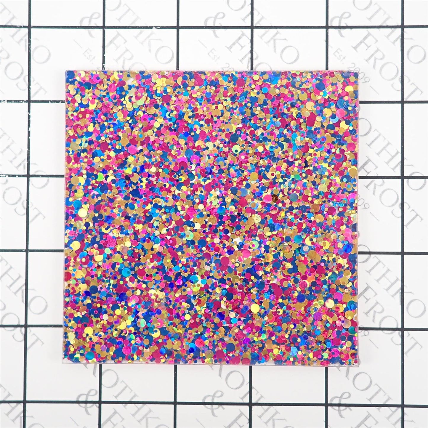 Incudo Multi-Colour 2-Sided Chunky Glitter Acrylic Sheet - 400x300x3mm (15.7x11.81x0.12")