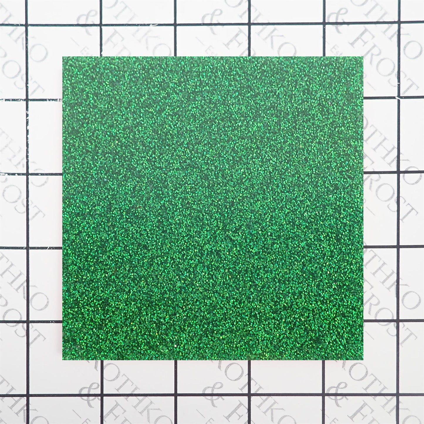 Incudo Grass Green 2-Sided Holographic Glitter Acrylic Sheet - 400x300x3mm (15.7x11.81x0.12")