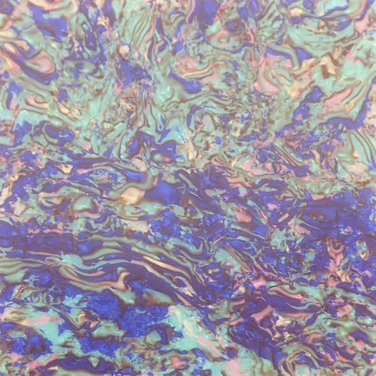 Incudo Blue Splatter Celluloid Laminate Acrylic Sheet - 600x400x3mm (23.6x15.75x0.12")