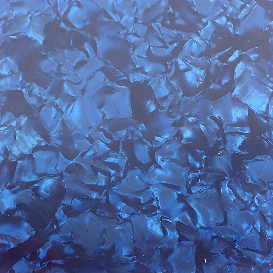 Incudo Blue Pearloid Celluloid Laminate Acrylic Sheet - 300x200x3mm (11.8x7.87x0.12")
