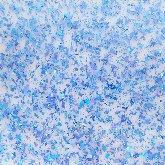 Incudo Blue Transparent Chunky Glitter Acrylic Sheet - 300x250x3mm