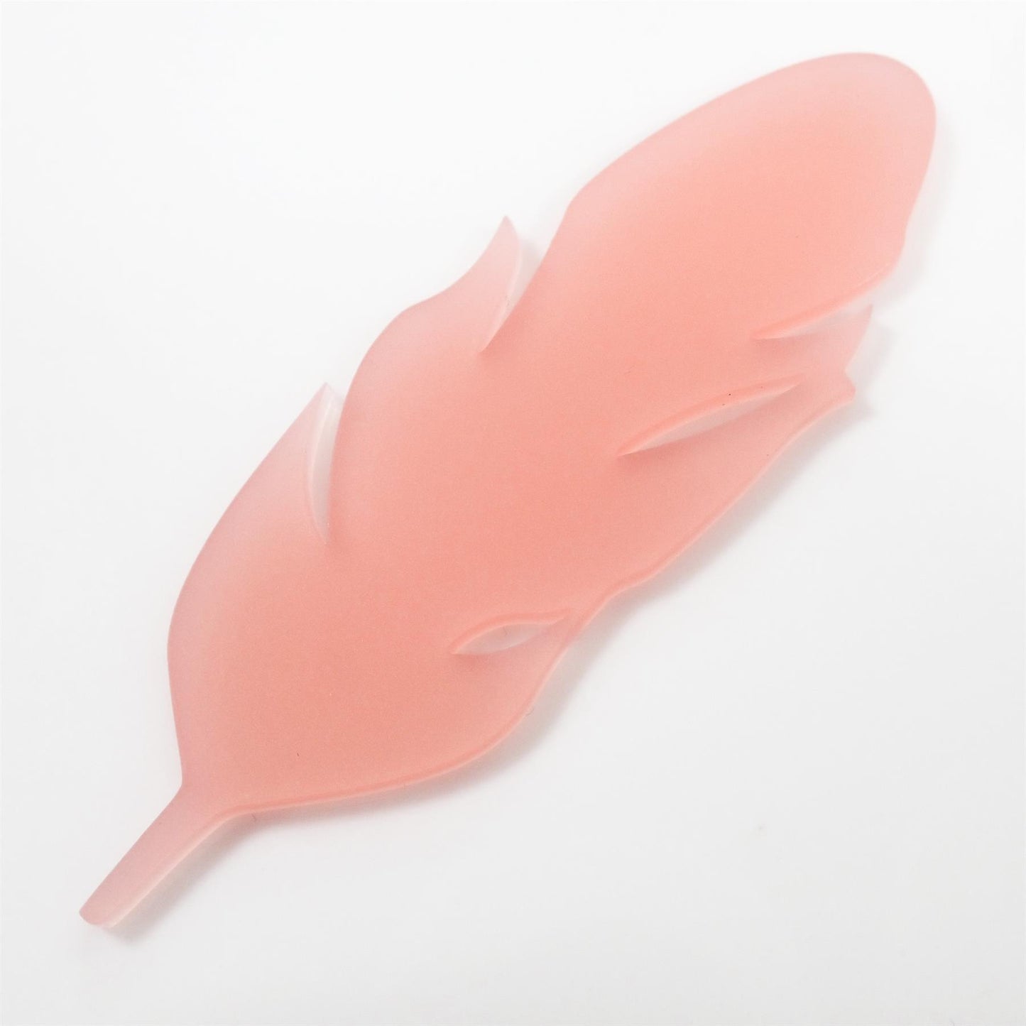 [R&F] Blush Pink Acrylic Feather Decorations, 100mm (Style 3) (Pack of 4)