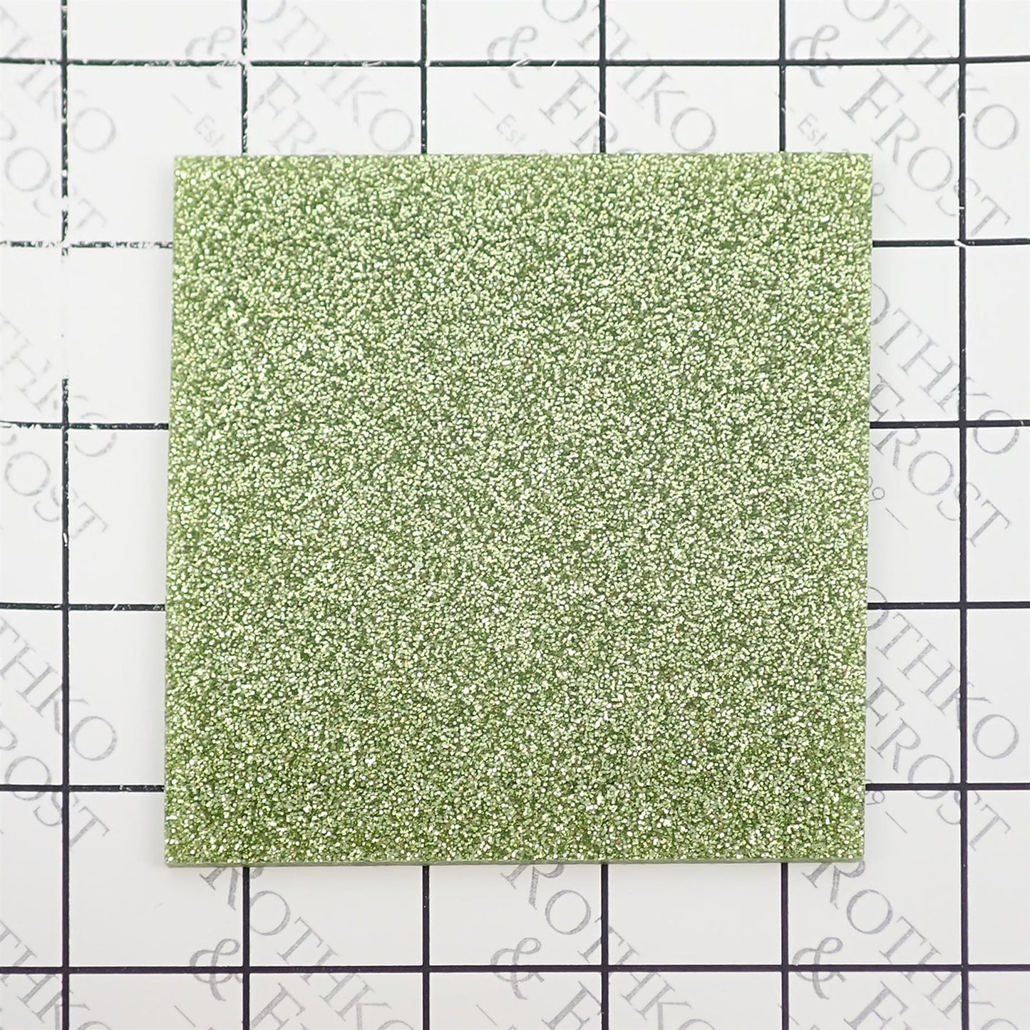 Incudo Bright Green Glitter Acrylic Sheet - 150x125x3mm