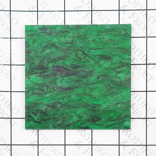 Incudo Green/Purple Glittering Smoky Acrylic Sheet - 400x300x3mm (15.7x11.81x0.12")