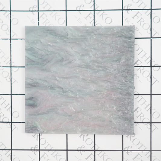 Incudo Jade Green Glittering Pearl Acrylic Sheet - 400x300x3mm (15.7x11.81x0.12")