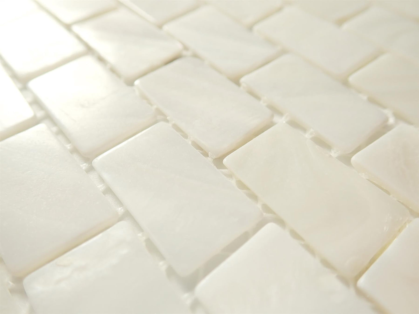 Incudo White Metro Mosaic Mother of Pearl Tile - Sample
